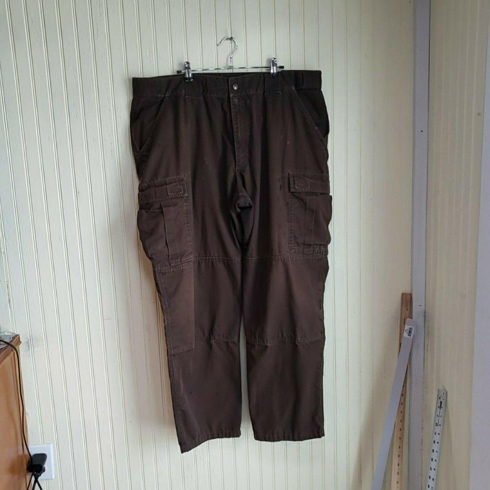 5.11 Tactical Cargo Pants Mens 44x29 Brown Ripstop Workwear Utility Pockets
